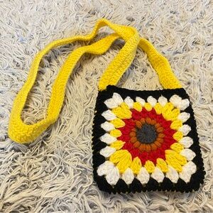 Sunflower Granny Square Bag